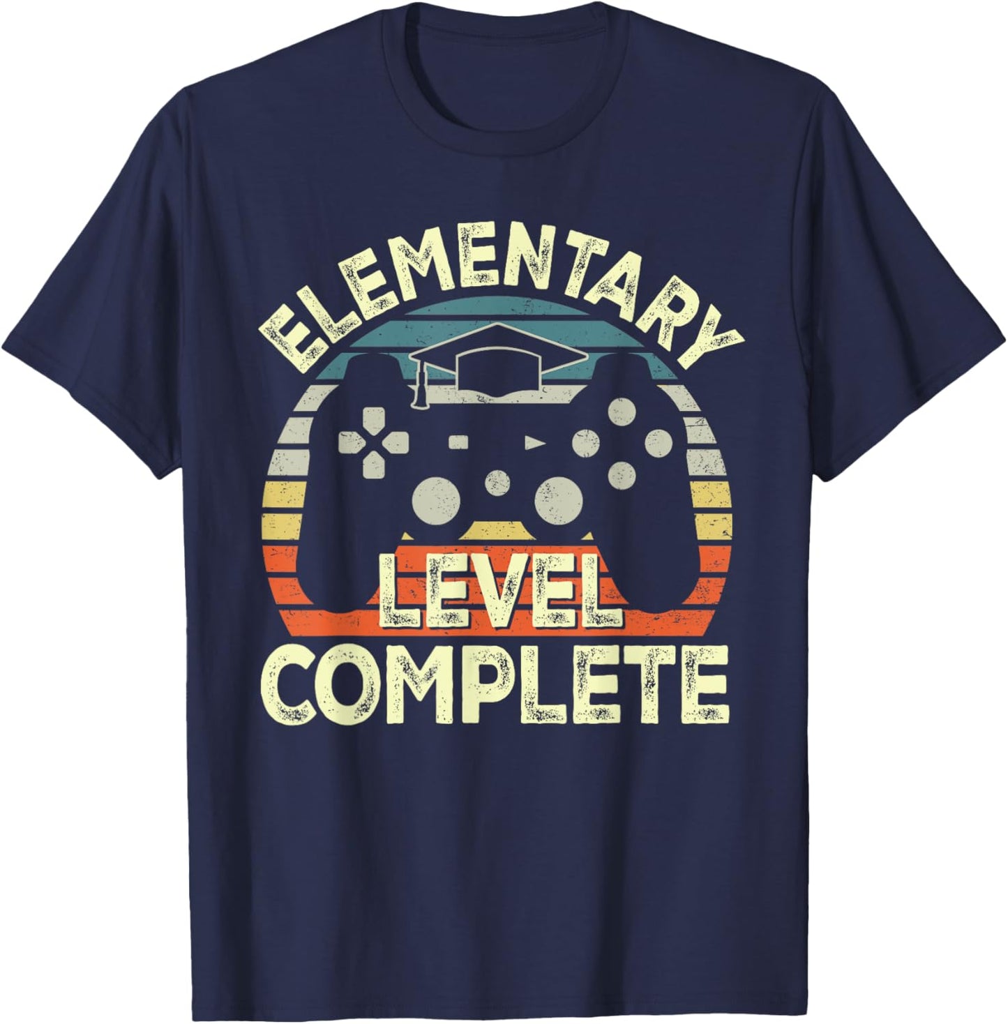 Elementary Level Complete Video Game Last Day Of School Boys T-Shirt - T-Shirt | Navy