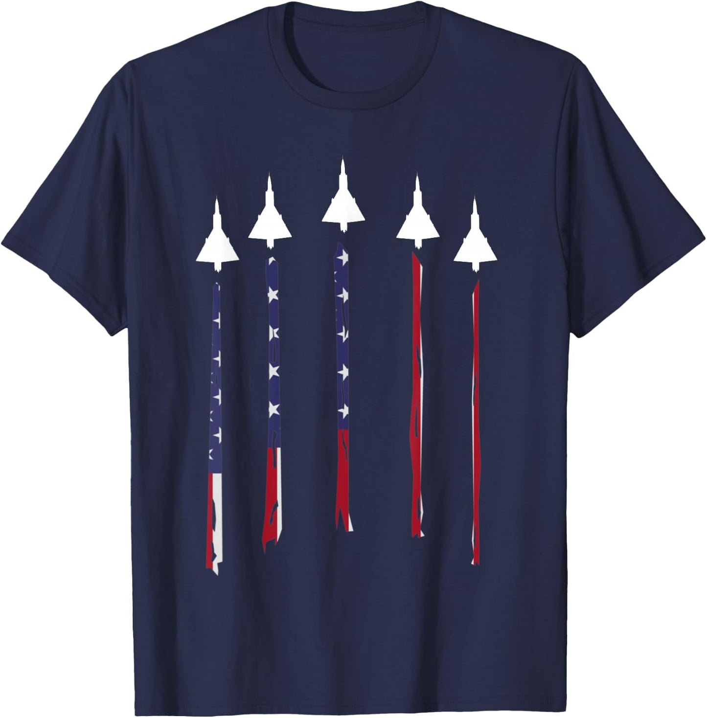 F-106 Delta Dart Black Cotton - Men's Classic Fit - Small - - Short Sleeve T-Shirt - T-Shirt | Navy