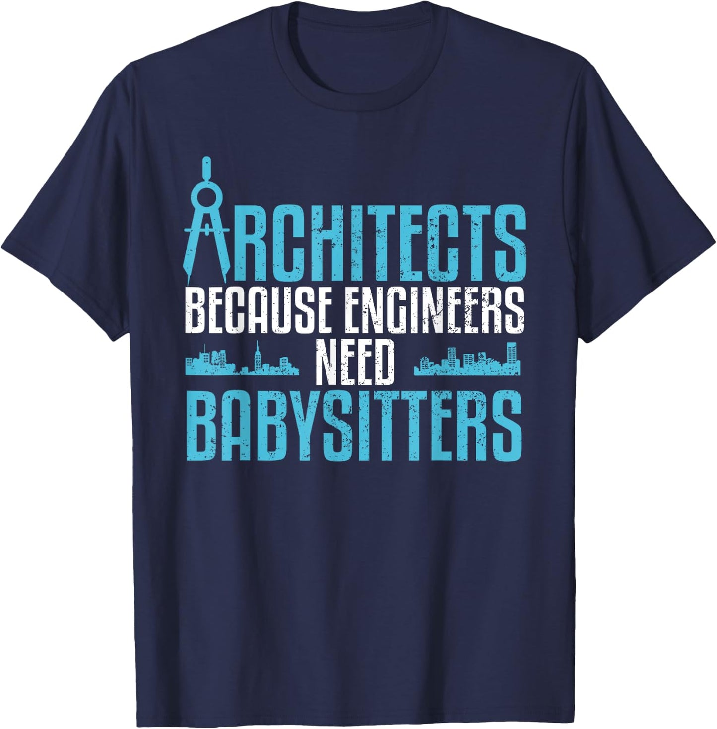 Cool Landscapers Builders Profession Humor Designs Funny Architecture Gift Architect Occupation -Adults T-Shirt - T-Shirt | Navy