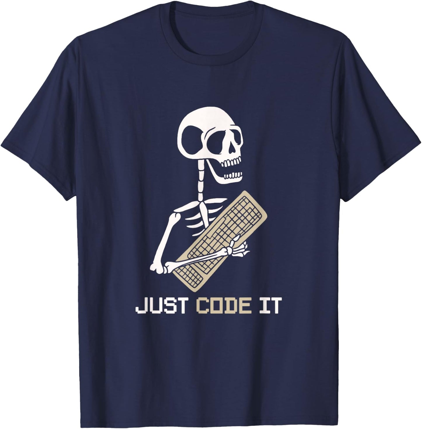 Skeleton Programmer software developer Coder Code It T-Shirt - T-Shirt | Navy