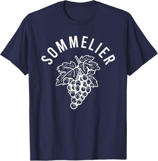 Sommelier Grapes Wine Steward Waiter Restaurant Worker T-Shirt - T-Shirt | Navy