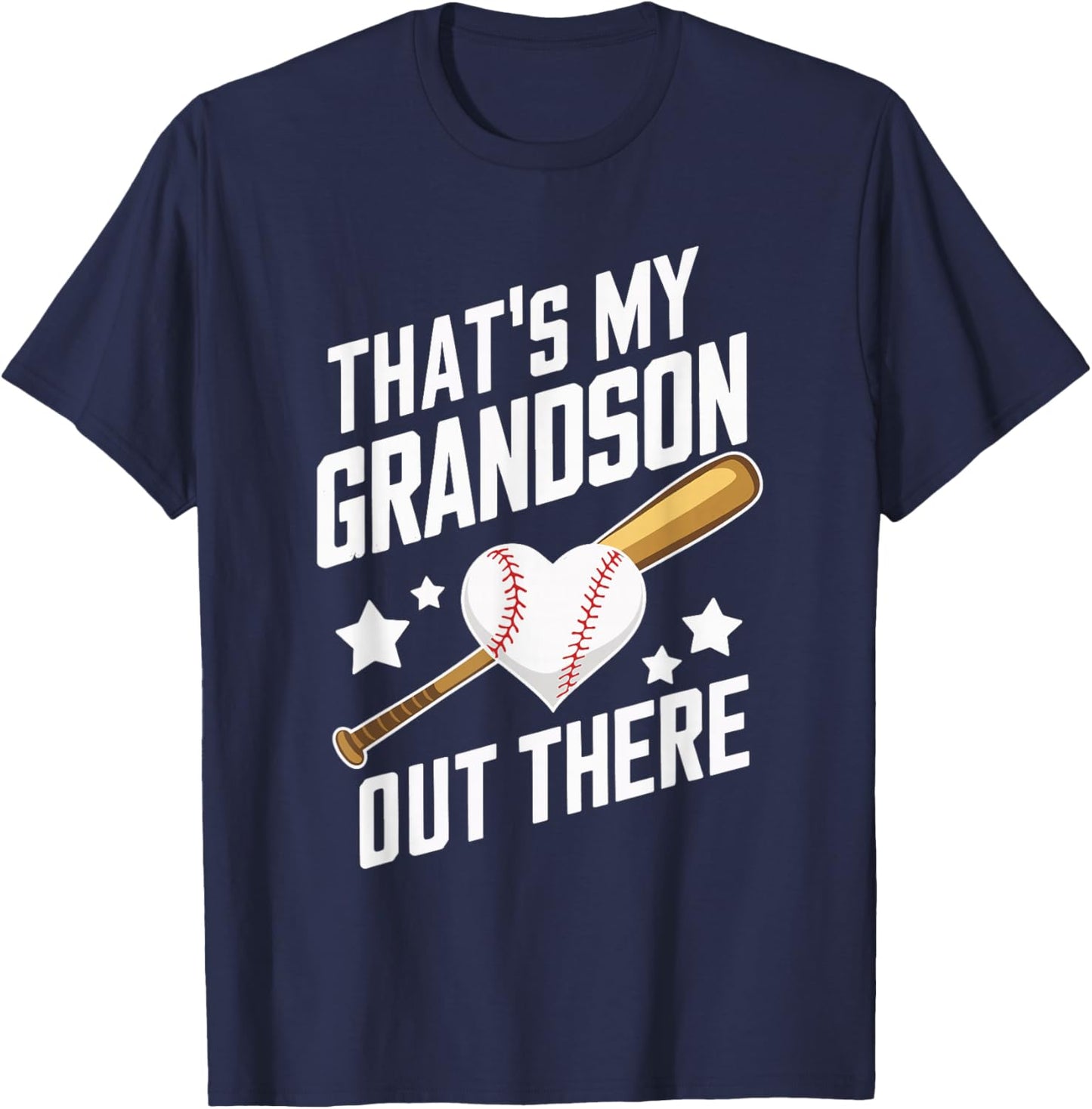 That's My Grandson Out There Baseball T-Shirt - T-Shirt | Navy