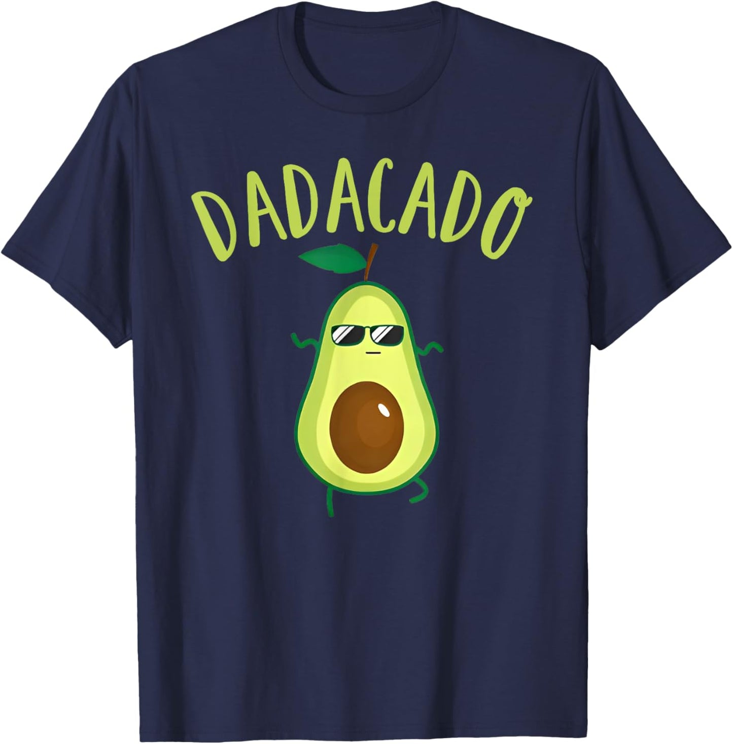 Dadacado Cute Daddy Avocado Pregnant Dad Father Day Gifts T-Shirt - T-Shirt | Navy