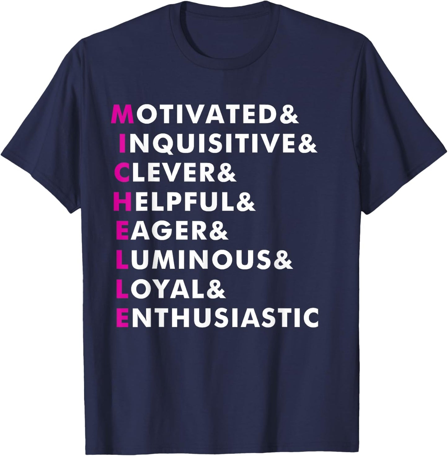 Michelle Name Shirt Personalized Gift T-Shirt - T-Shirt | Navy