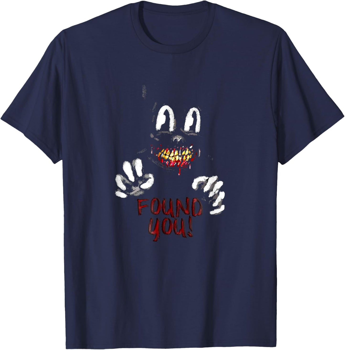 Cartoon cat Creepy Horror trick or treat T-Shirt - T-Shirt | Navy