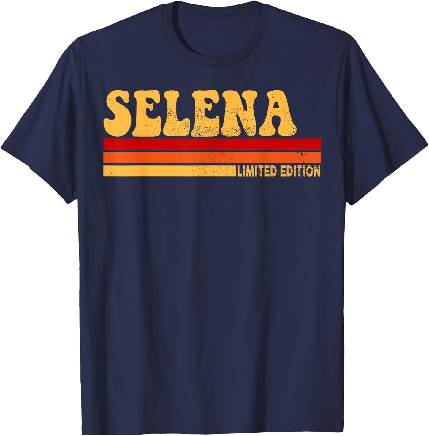 Selena Name Personalized Cute Idea Women Vintage Selena T-Shirt - T-Shirt | Navy