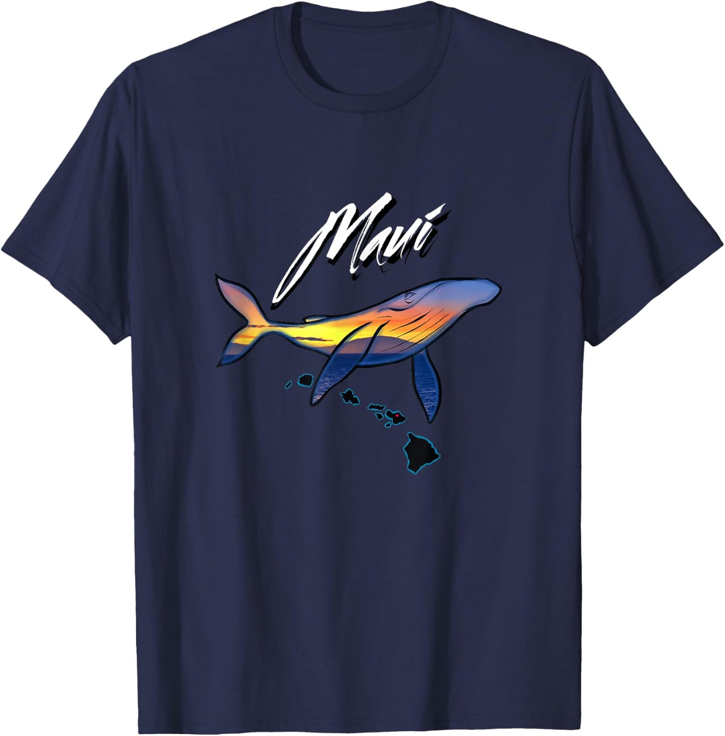Maui Humpback Whale T-Shirt - T-Shirt | Navy