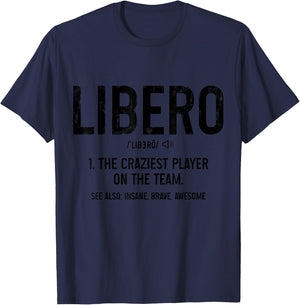 Volleyball Libero Definition Vintage Beach Volleyball Player T-Shirt - T-Shirt | Navy