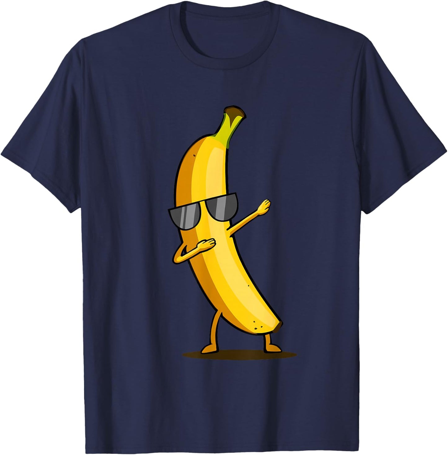 Dabbing Yellow Banana - Dab Funny Dancing Fruit T-Shirt - T-Shirt | Navy