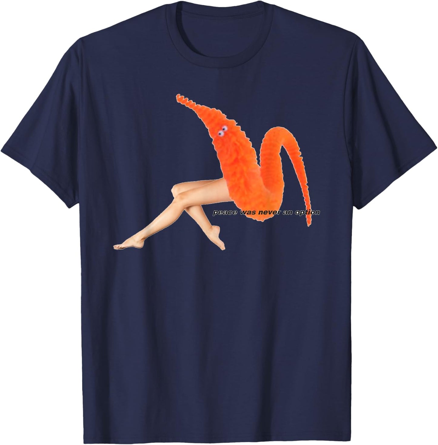 Worm on a String - Meme Game, Peace was Never an Option T-Shirt - T-Shirt | Navy