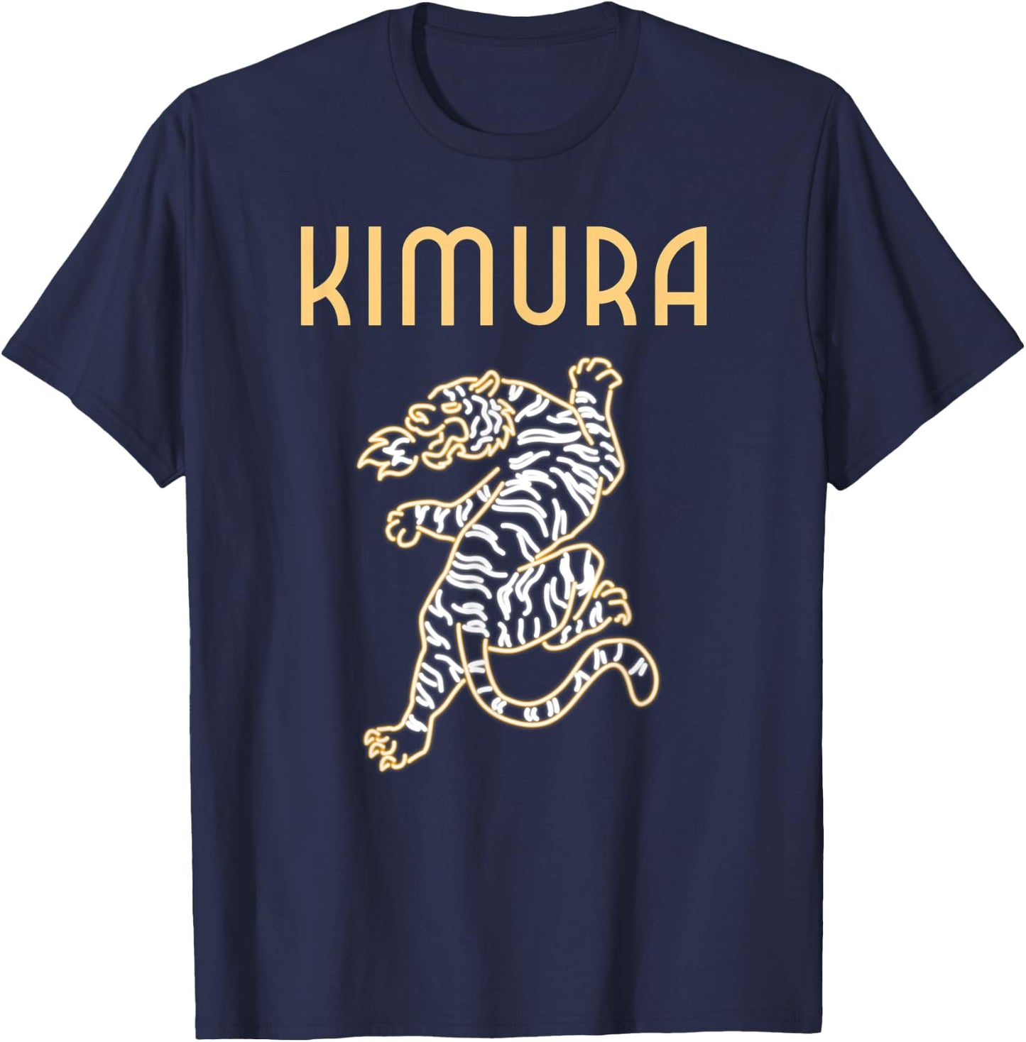 Kimura Tiger, Jiu-Jitsu, MMA, Muay Thai, Wrestling, Boxing T-Shirt - T-Shirt | Navy