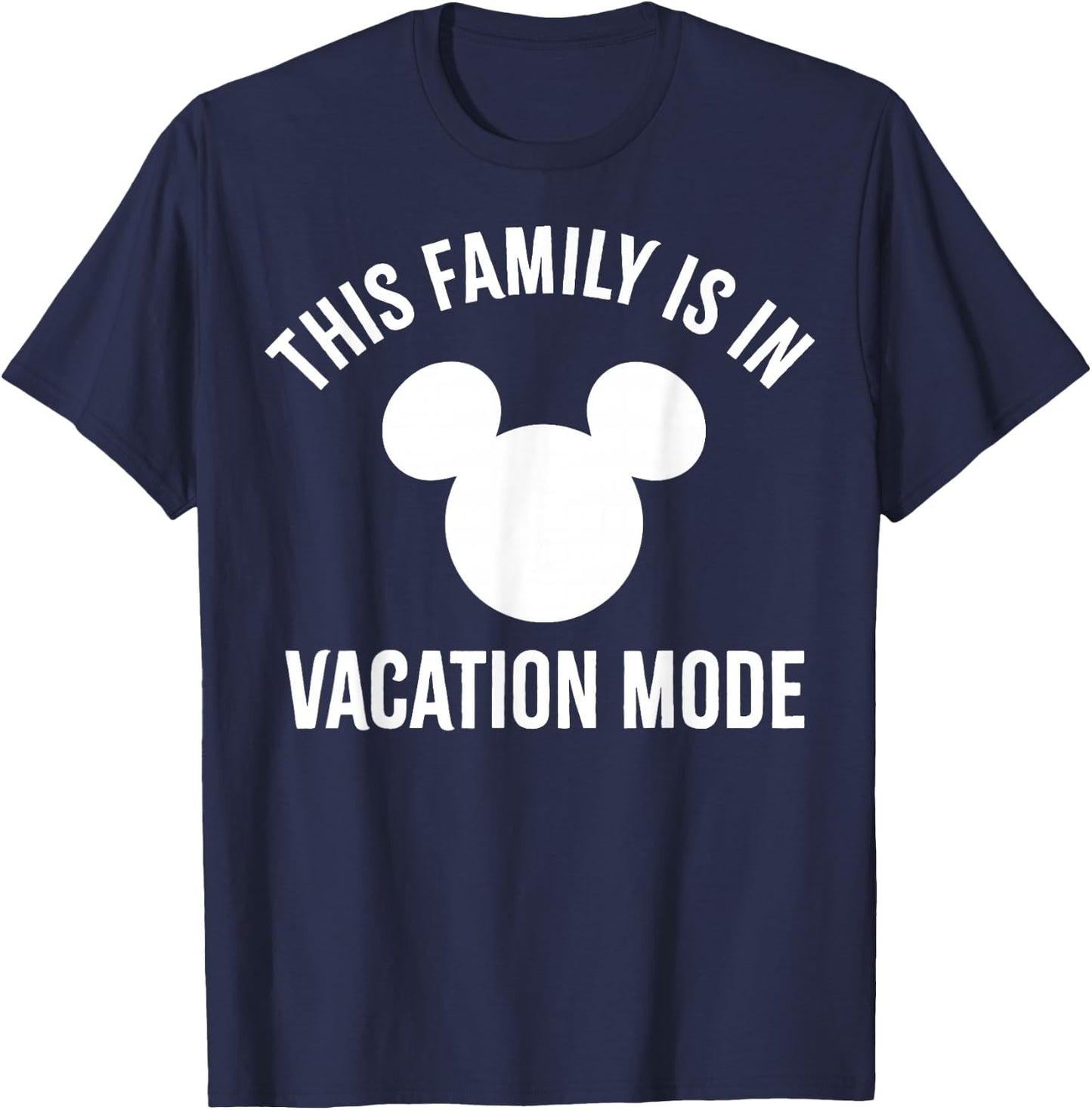 Disney Mickey and Friends This Family is in Vacation Mode Small T-Shirt - T-Shirt | Navy