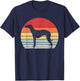 Vintage Retro Whippet Dog Men Women Kids T-Shirt - T-Shirt | Navy