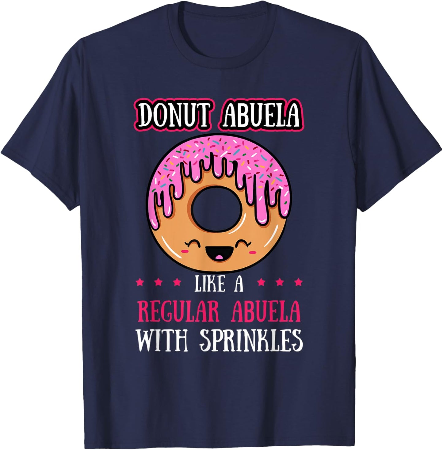 Donut Abuela Doughnut Grandmother Fried Dough Lover Granny T-Shirt - T-Shirt | Navy