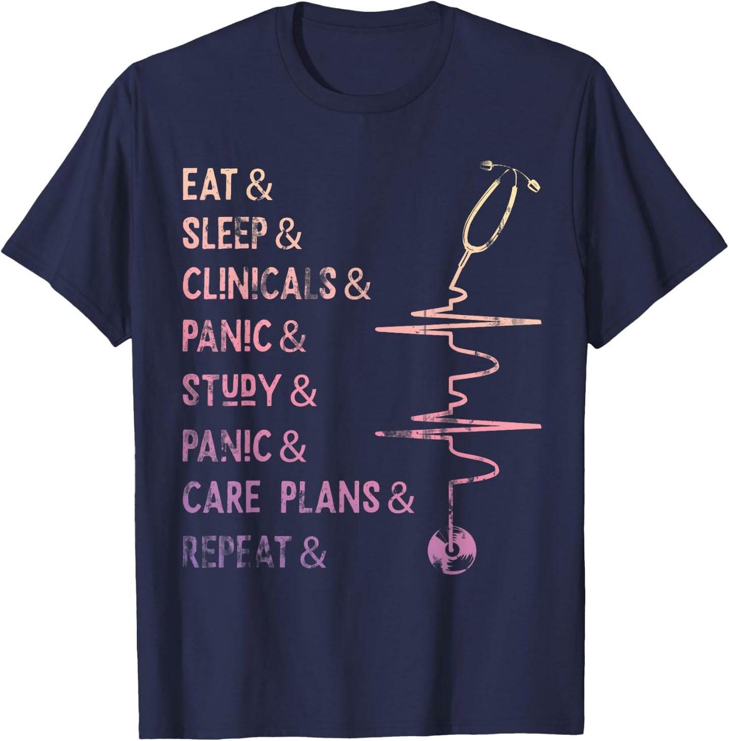 Nursing Student Medical School Nurse T-Shirt - T-Shirt | Navy