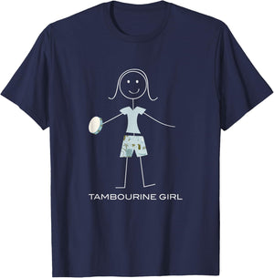 Funny women's tambourine, girls' musician gifts T-Shirt - T-Shirt | Navy