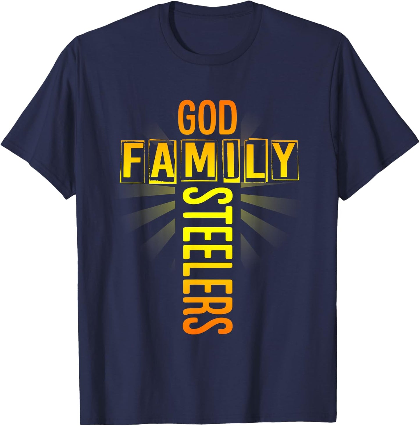 Shirt God Family Steeler T-Shirt - T-Shirt | Navy