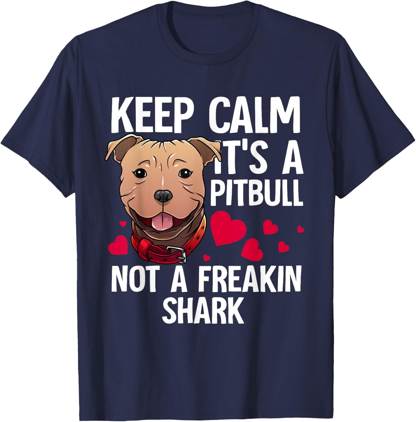 Funny Pitbull Gift Women Dog Lover Pet Owner Joke T-Shirt - T-Shirt | Navy