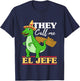 Kids They Call Me El Jefe Cinco De Mayo Dinosaurio Toddler Boy T-Shirt - T-Shirt | Navy