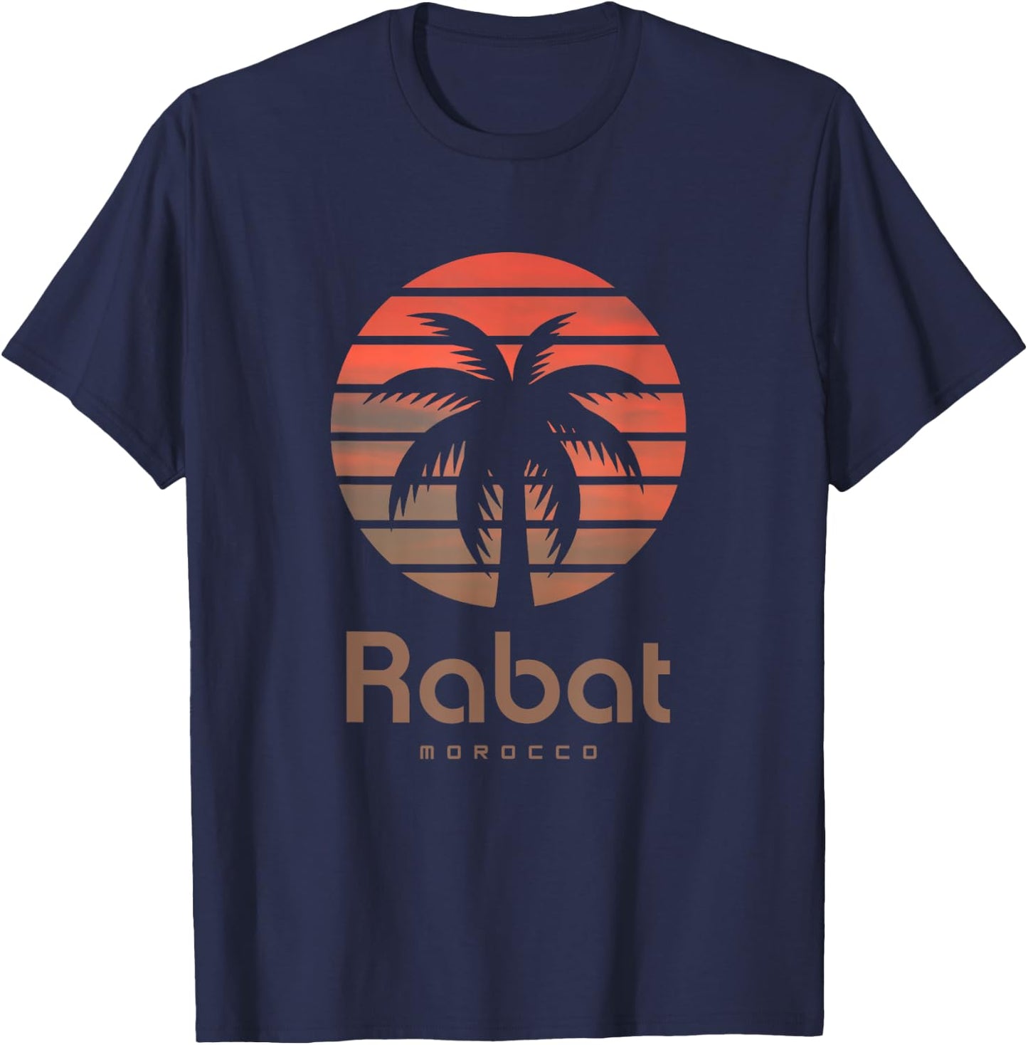 Rabat Morocco Travel Holiday Souvenir Beach T-Shirt - T-Shirt | Navy