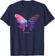Christian Bible Verse Proverbs 31:25 Butterfly T-Shirt - T-Shirt | Navy