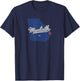 Monteith Georgia GA Map T-Shirt - T-Shirt | Navy