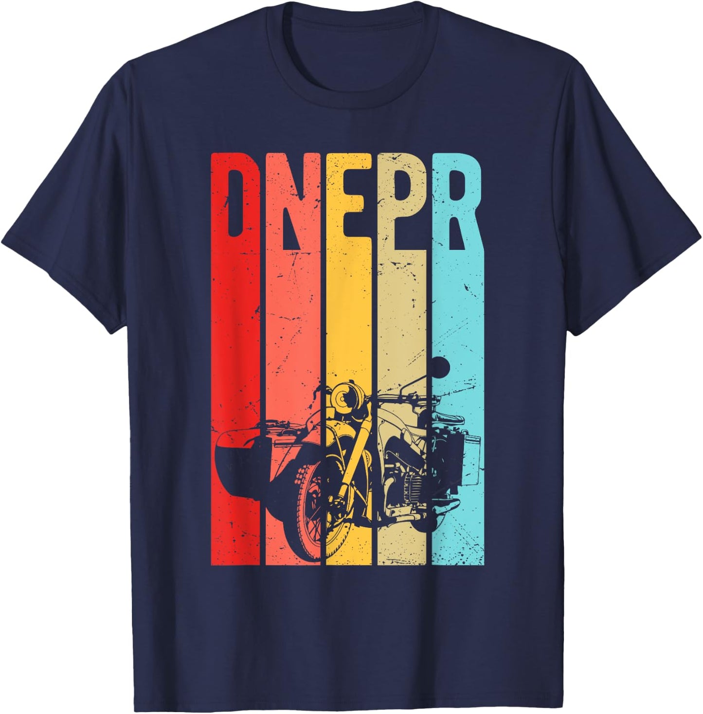 Dnepr Motorcycle Offroad Motorcycle Rider T-Shirt - T-Shirt | Navy