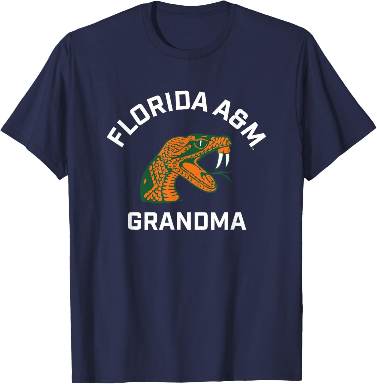 Florida A&M University FAMU Rattlers Arched Grandma T-Shirt - T-Shirt | Navy