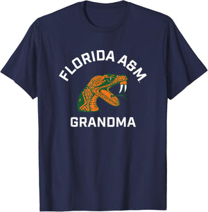 Florida A&M University FAMU Rattlers Arched Grandma T-Shirt - T-Shirt | Navy