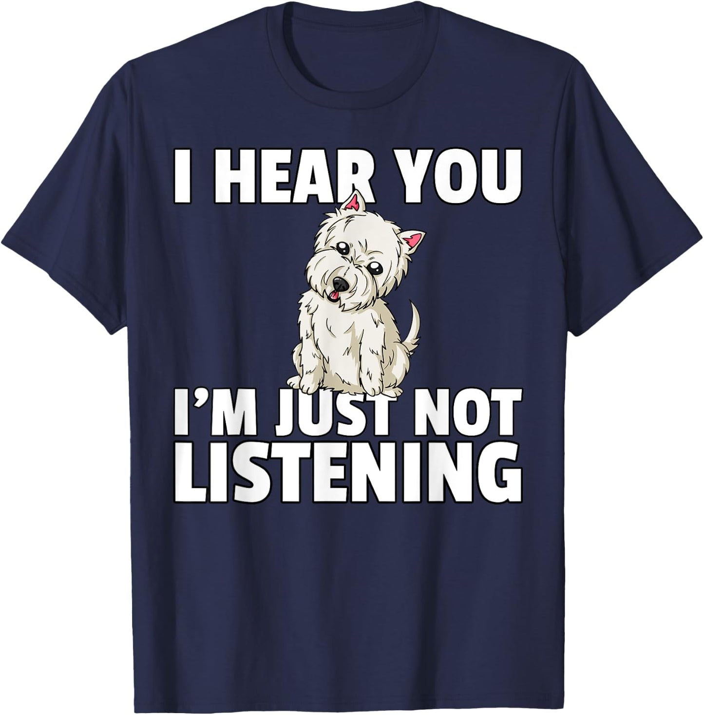 West Highland Terrier Westie Dog Men Women Girls Kids T-Shirt - T-Shirt | Navy