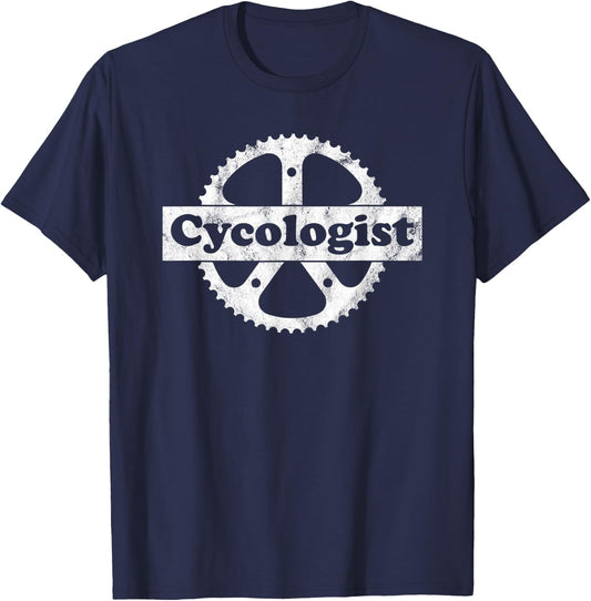 Cycologist Biking or Cycling Gift T-Shirt - T-Shirt | Navy