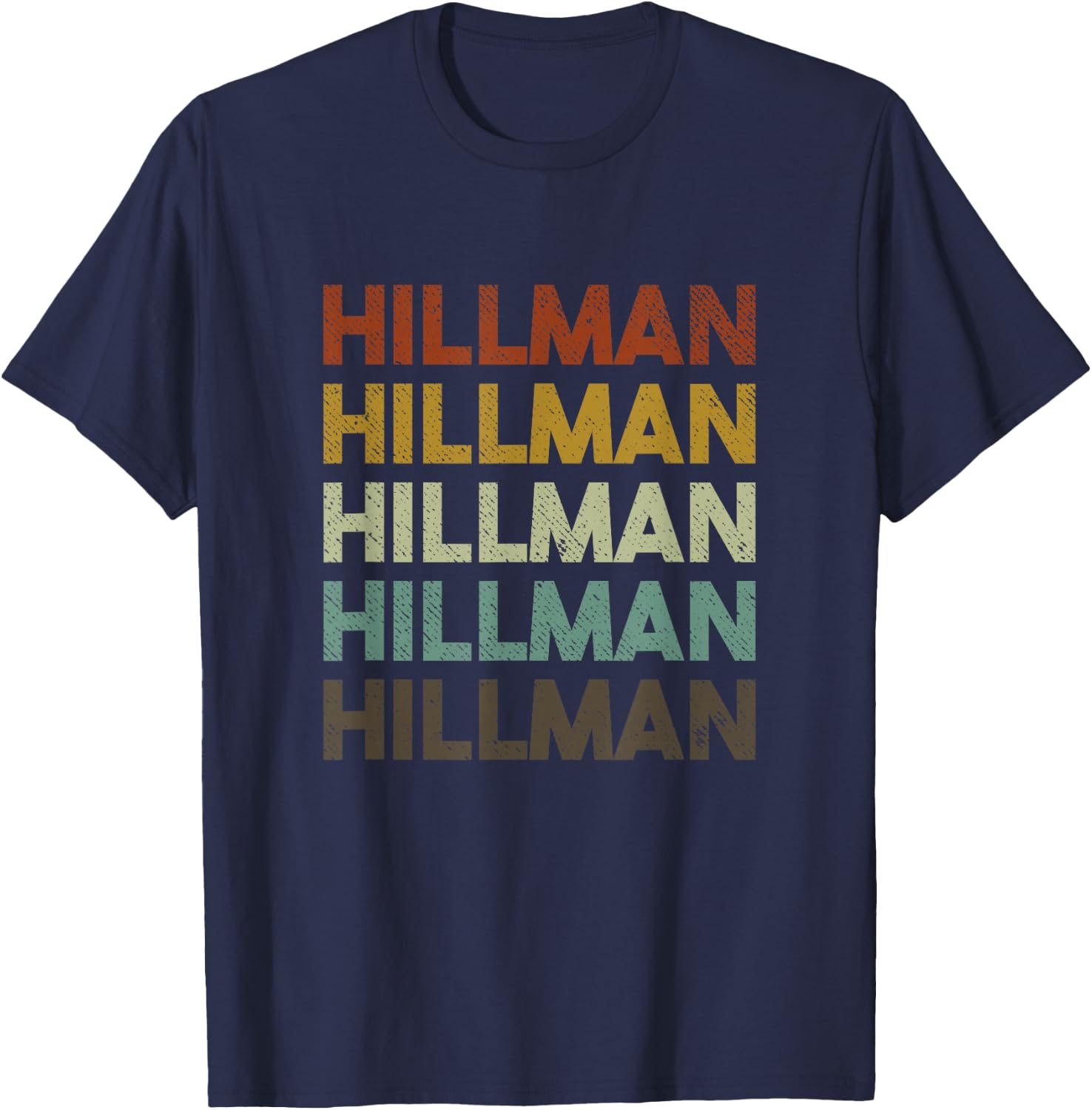 Hillman Vintage 80s Retro Style T-Shirt - T-Shirt | Navy