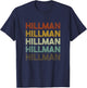 Hillman Vintage 80s Retro Style T-Shirt - T-Shirt | Navy
