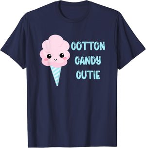 Cotton Candy Cutie Cute Kawaii Candy Floss T-Shirt - T-Shirt | Navy
