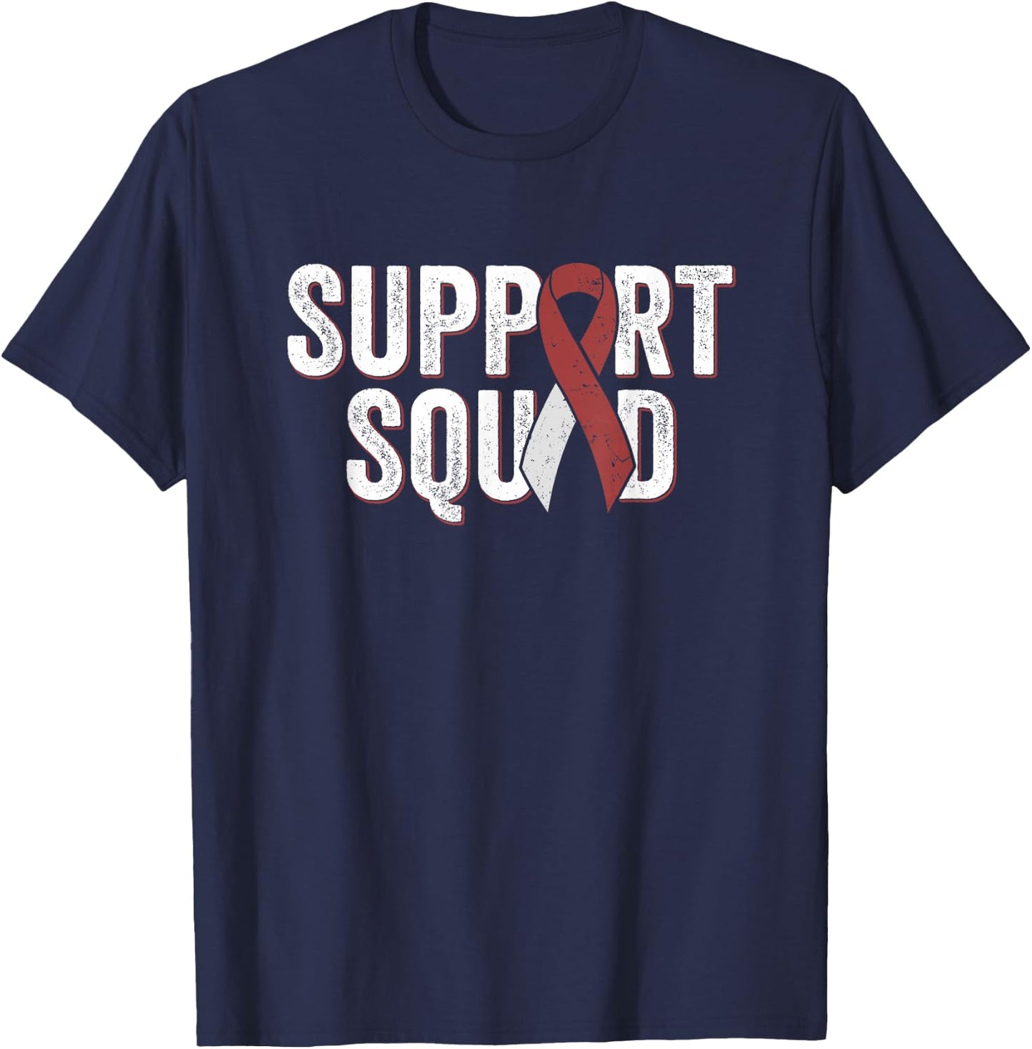 Head and Neck, Throat, Oral Cancer Support Squad T-Shirt - T-Shirt | Navy
