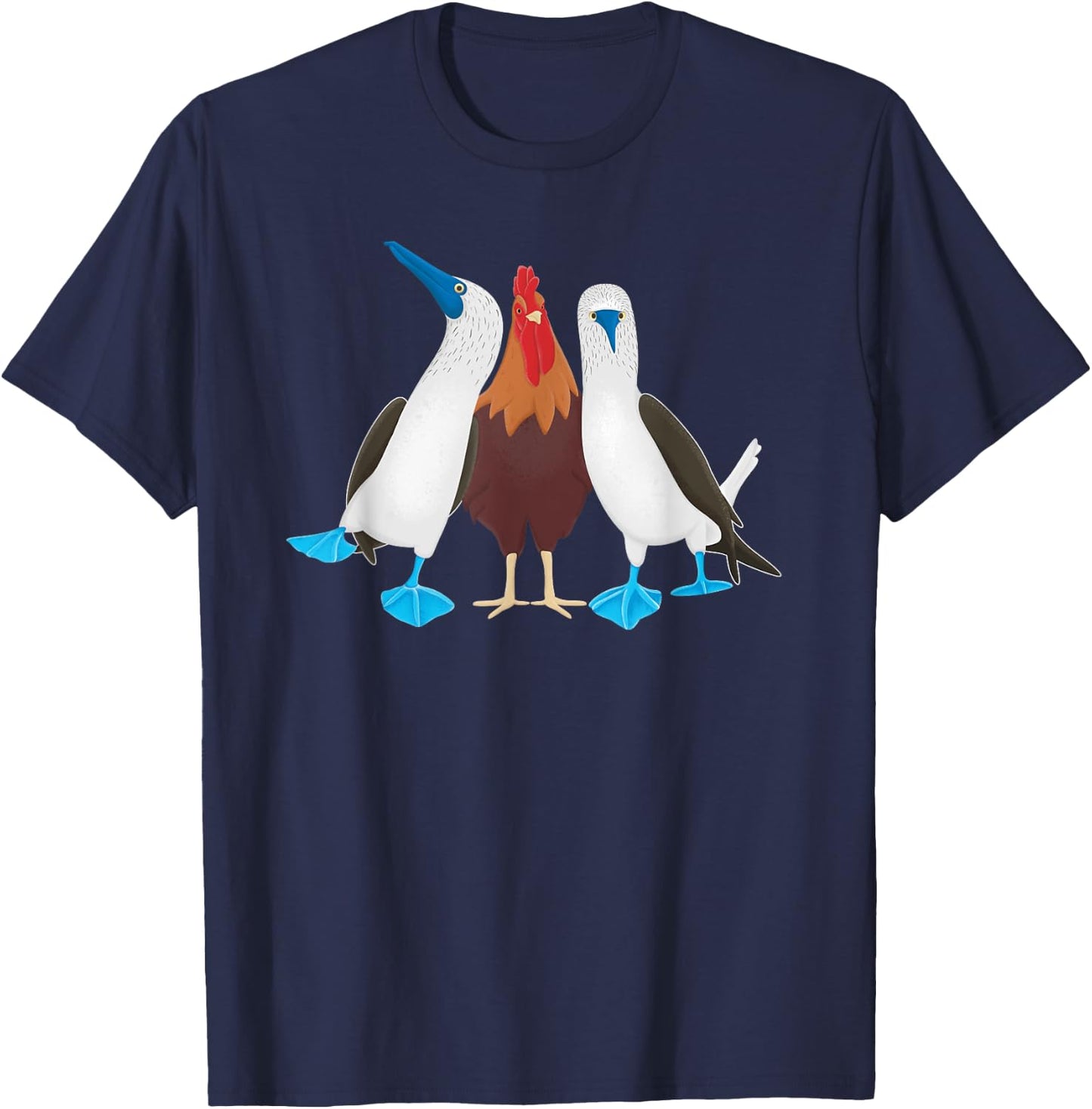 Pair of Boobies with a Cock Between Them, Funny Joke T-Shirt - T-Shirt | Navy