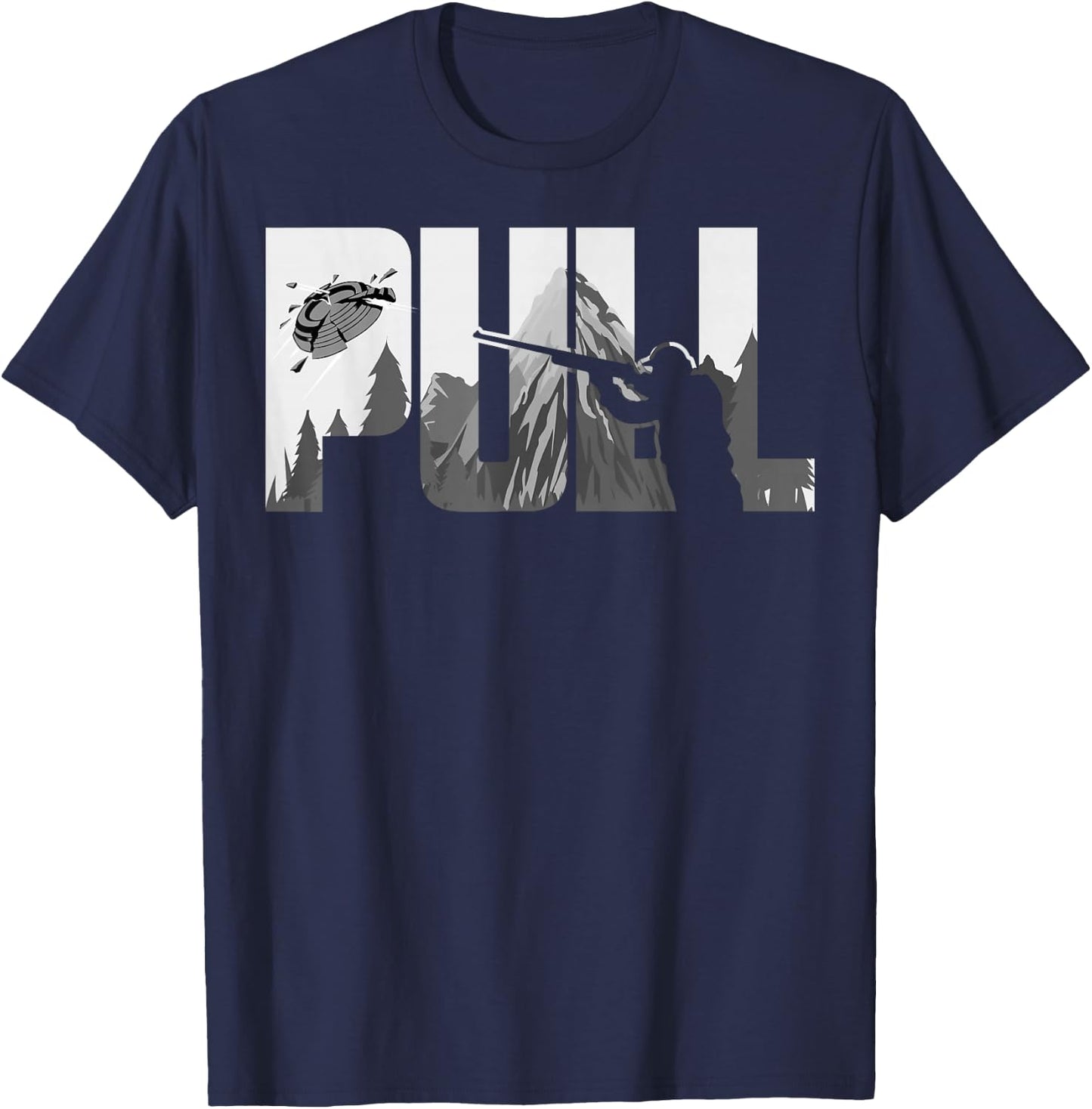 Pull Clay Shooting Cute Pigeon Shooters Players Funny Gift T-Shirt - T-Shirt | Navy