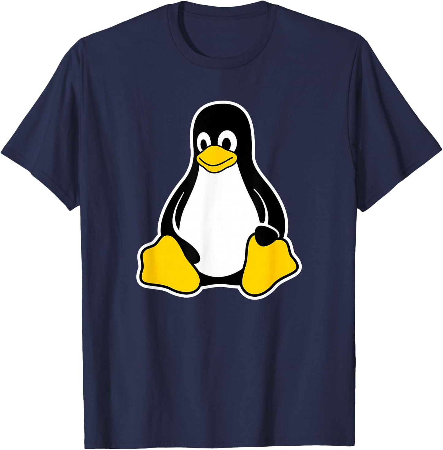Linux Tux Penguin Mascot Logo Open Source Software Engineer T-Shirt - T-Shirt | Navy