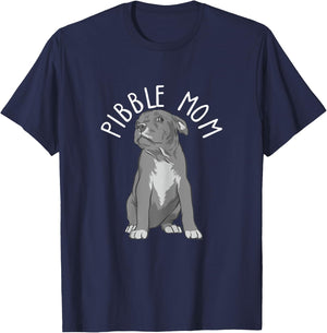 Pibble Mom - Pitbull Dog Lover Pittie Pit Bull Terrier T-Shirt - T-Shirt | Navy