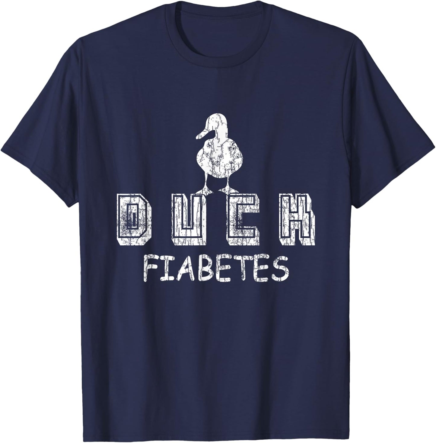 Duck Fiabetes Funny Diabetes Diabetic Graphic T-Shirt - T-Shirt | Navy
