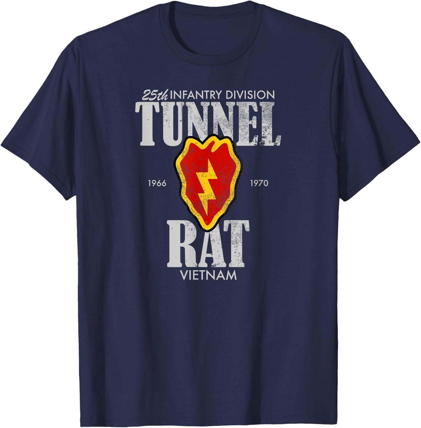 Tunnel Rat - 25th Infantry Vietnam (distressed) T-Shirt - T-Shirt | Navy