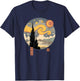 Starry Ukiyo-e Night T-Shirt - T-Shirt | Navy
