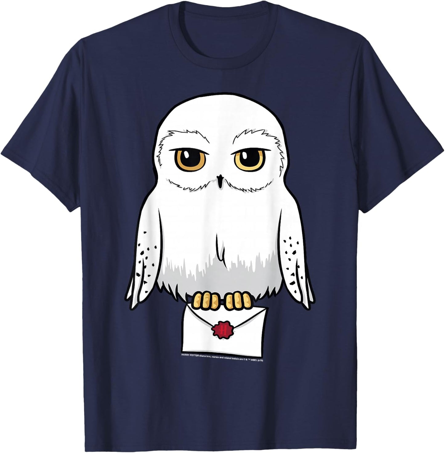Harry Potter Hedwig Cute Cartoon Portrait Small T-Shirt - T-Shirt | Navy