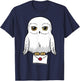 Harry Potter Hedwig Cute Cartoon Portrait Small T-Shirt - T-Shirt | Navy