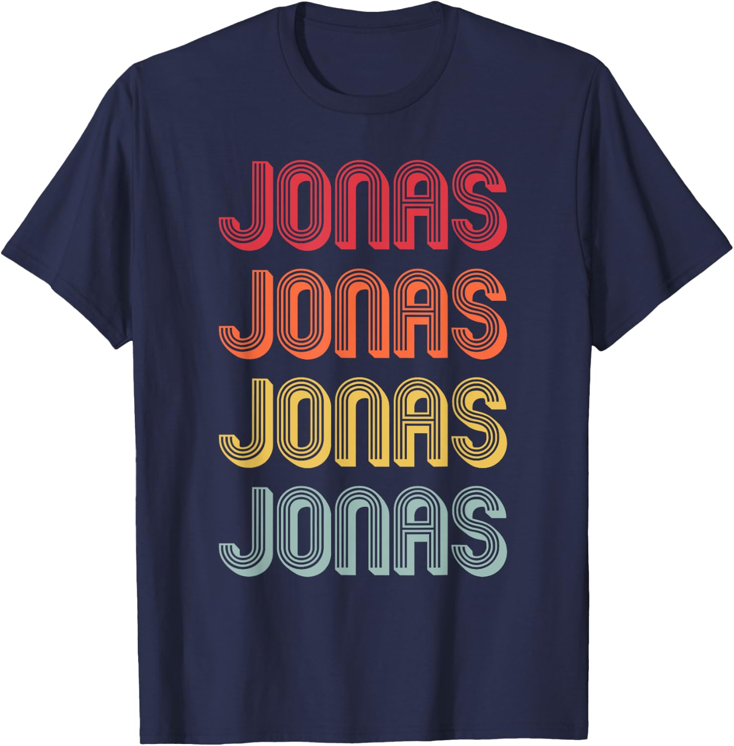 JONAS Gift Name Personalized Funny Retro Vintage Birthday T-Shirt - T-Shirt | Navy