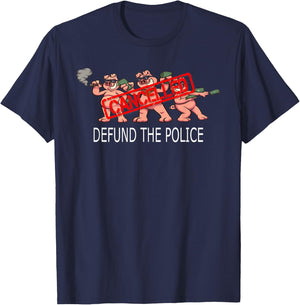 Defund the Police Political T-Shirt - T-Shirt | Navy