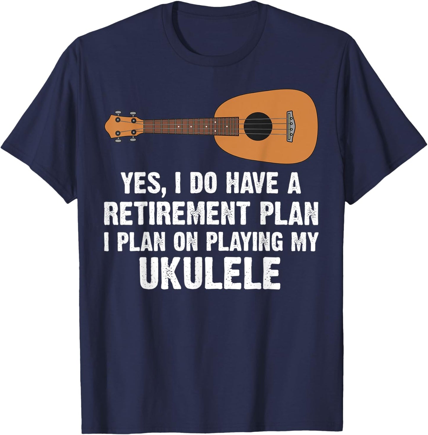 Funny Ukulele Gift Women Hawaiian Instrument Player T-Shirt - T-Shirt | Navy