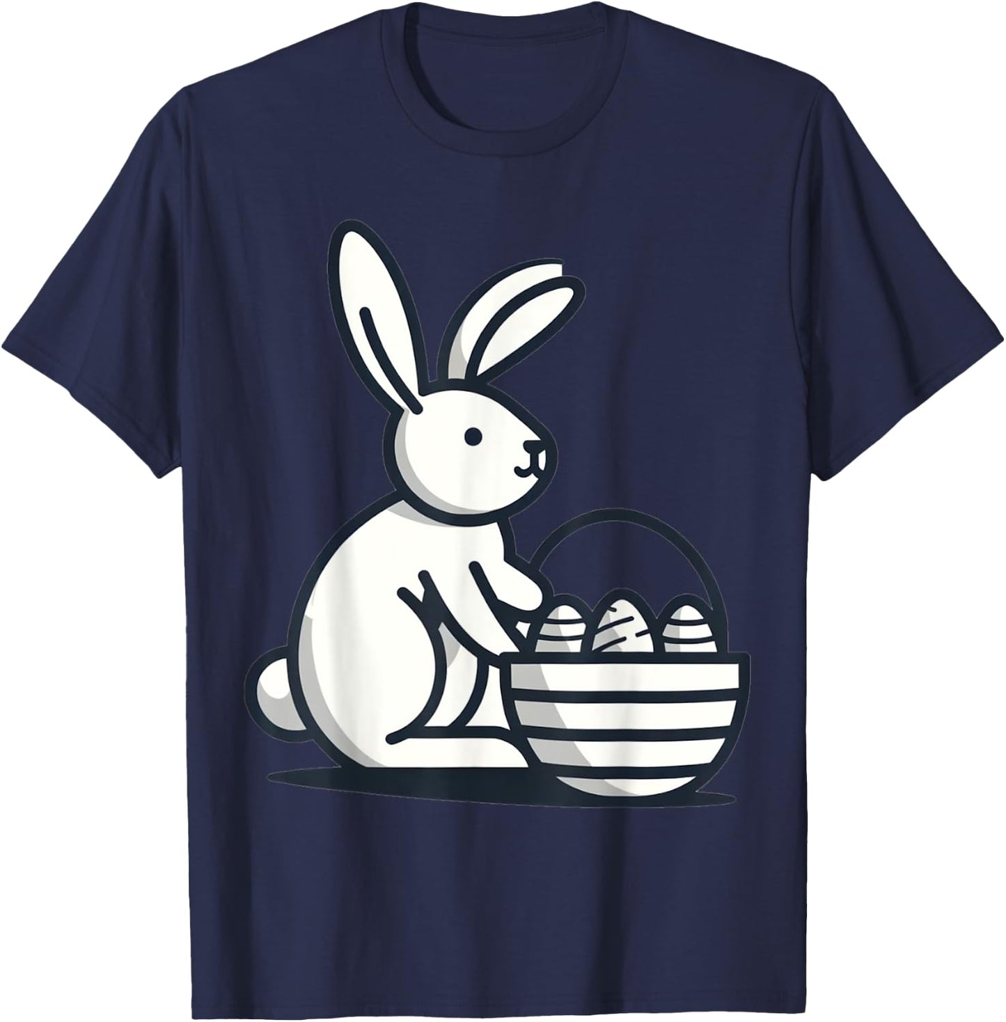 Serenity Basket Easter Bunny Egg Hunt Rabbit Adults Kids T-Shirt - T-Shirt | Navy