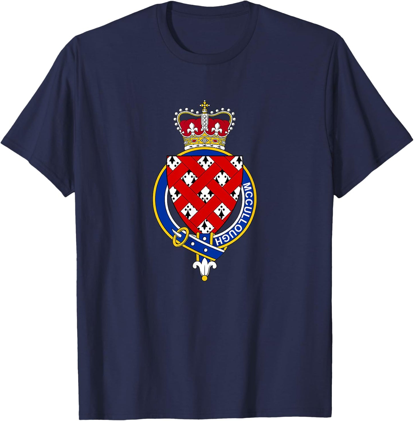 McCullough Coat of Arms - Family Crest T-Shirt - T-Shirt | Navy