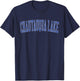 Vintage Chautauqua Lake Distressed Blue Varsity Style T-Shirt - T-Shirt | Navy